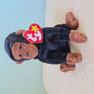 Congo 🦍4th/3rd Gen Ty Beanie Baby Gorilla 🦍Monkey 🐒 Kids Toy, NWT PVC Pellets